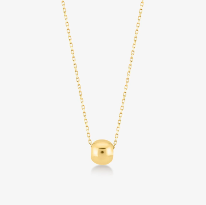 Picture of Fashionable Rounded Snake Chain Necklace-FashionAble Snake Chain - Gold