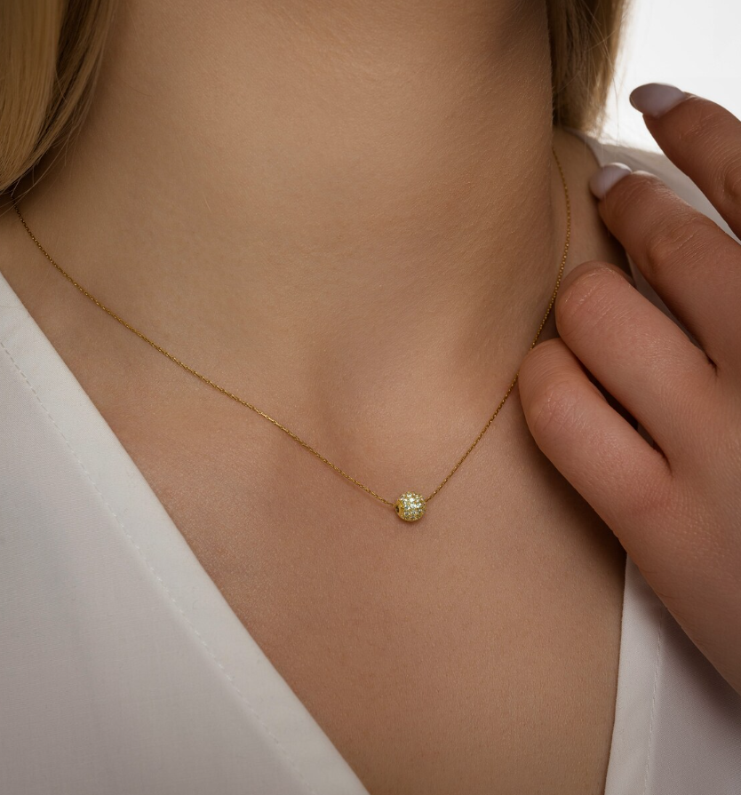 Picture of Stainless steel Snake Chain Necklace Snake Necklace- Fashionable Locket - Gold
