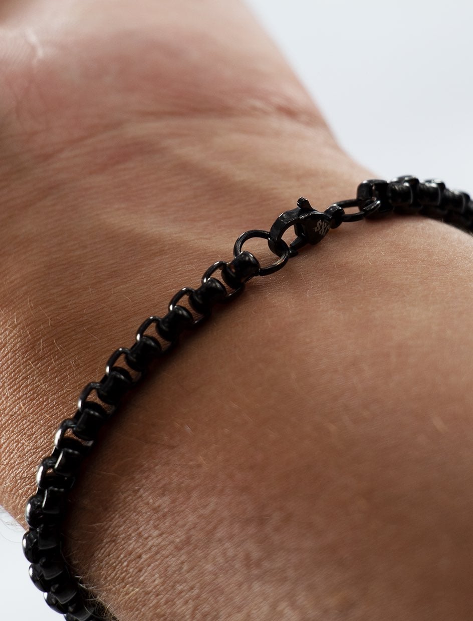 Picture of Stainless Steel Bracelet For Men-Stylish Mens Bracelet - Black