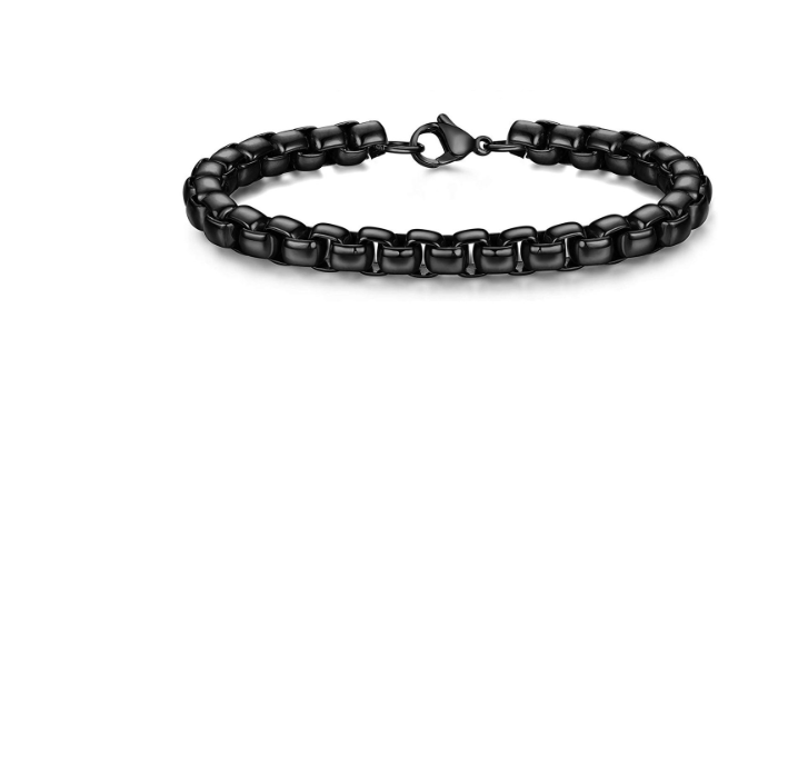 Picture of Stainless Steel Bracelet For Men-Stylish Mens Bracelet - Black