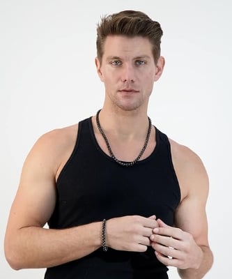 Picture of Stainless Steel Bracelet For Men-Stylish Mens Bracelet - Black