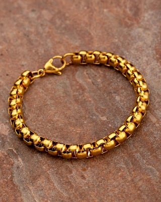 Picture of Men's Stainless Steel Bracelet-Stylish Mens Bracelet - Gold