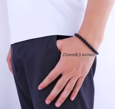 Picture of Attractive Bracelet For Men-Best Bracelet - Black