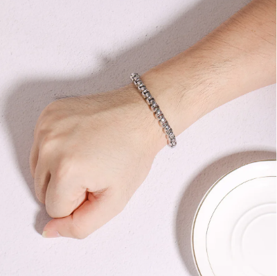 Picture of Bracelet For Men-Men Stylish Bracelet for Men - Silver