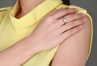 Picture of Crystal cz Stone Wedding Rings for Women - Silver