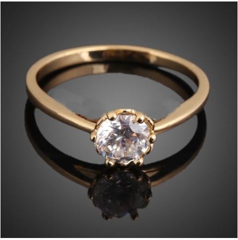 Picture of Fashion Engagement Finger Ring For Women - Gold
