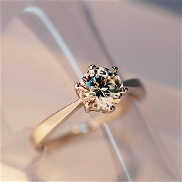 Picture of Fashion Engagement Finger Ring For Women - Gold