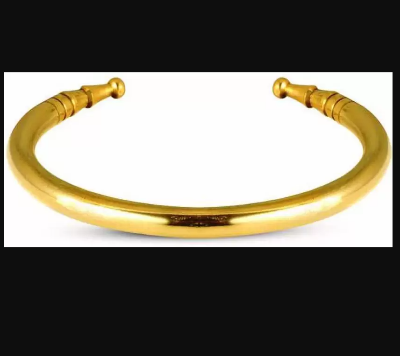 Picture of Brass Gold-plated Kada Steel Bracelet - Gold