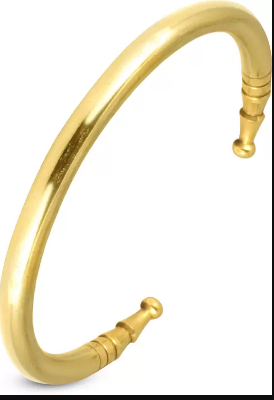 Picture of Brass Gold-plated Kada Steel Bracelet - Gold