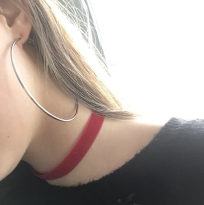 Picture of Fashion New Stainless Steel Hoop Earrings For Women Stackable- 1Pair - Silver