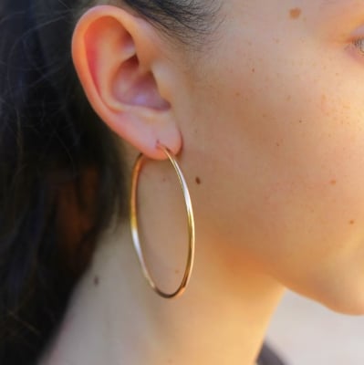 Picture of Golden Unique Design Fashion Ear Ring For Women- 1Pair - Gold