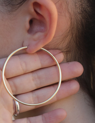 Picture of Round Ear Hoop Earrings Anti Allergy Women's Fashion Jewelry Gift-1Pair
