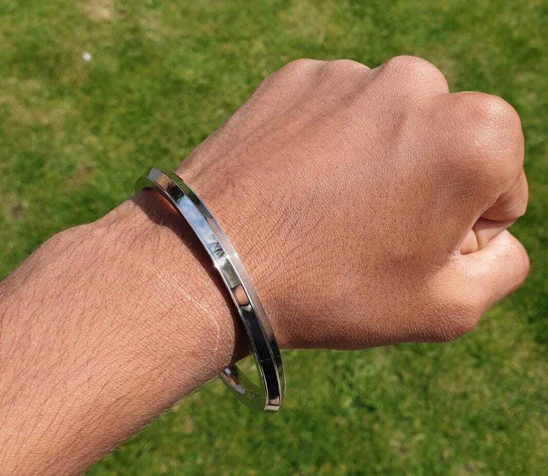 Picture of Bracelets Men's-Plated Bracelet For Men (Stainless Steel) - Silver