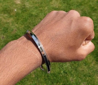 Picture of Bracelets Men's-Plated Bracelet For Men (Stainless Steel) - Silver