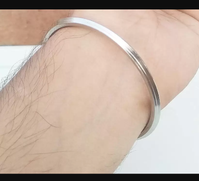 Picture of Men's Flat Curb Bracelet-Bracelet For Men - Silver