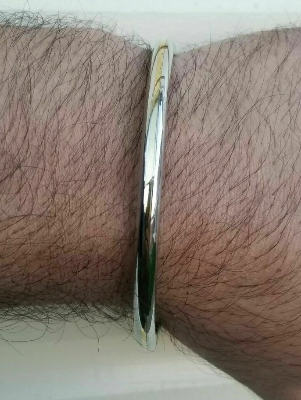 Picture of Fashion New Round Bracelet for Men- Attractive Bracelet - Silver