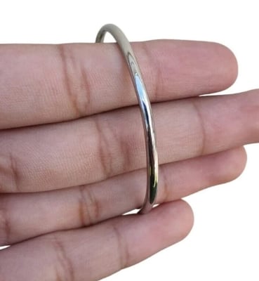 Picture of Fashion Men Jewelry Round Bracelets-Slim Bracelet For Men - Silver