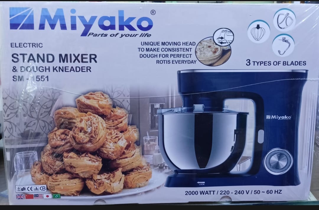 Picture of 7 Liter Miyako Stand Mixer 2000W SM-1551 Multicolor