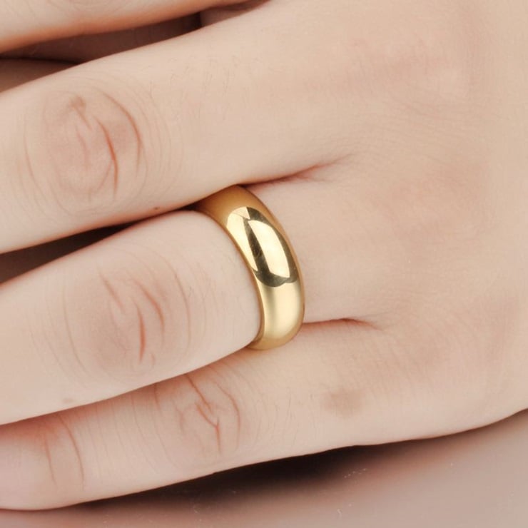 Picture of Lifestyle Stainless Steel Finger Ring For Men - Golden - Gold