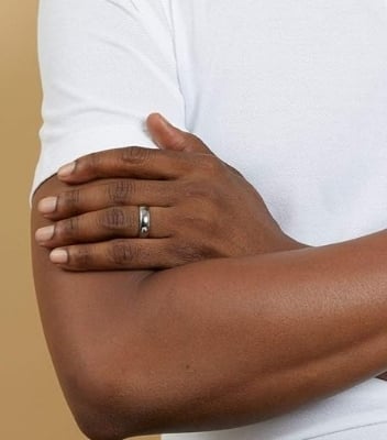 Picture of Finger Ring For Men- Stainless Steel Finger Ring For Men - Silver
