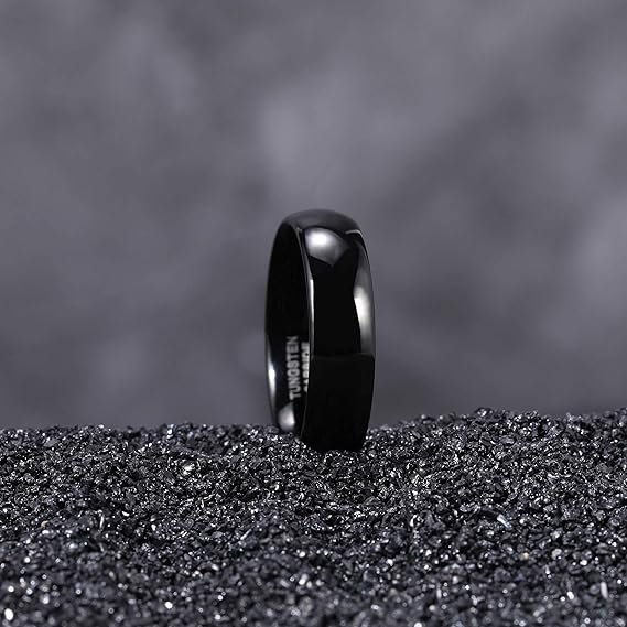 Picture of Black Stainless Steel Ring- Fashionable Finger Ring - Black