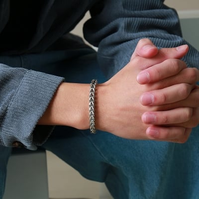 Picture of Unique Chain Bracelet For Men In Titanium