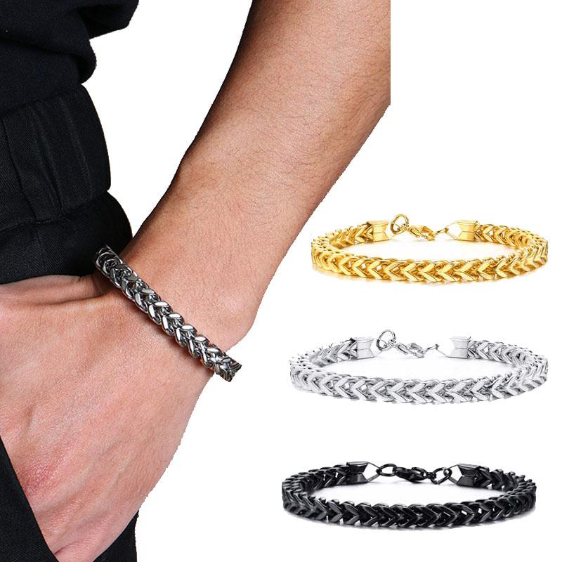 Picture of Mens Bacelets & Bangles Stainless Steel Chain Bracelet Jewelry Gift