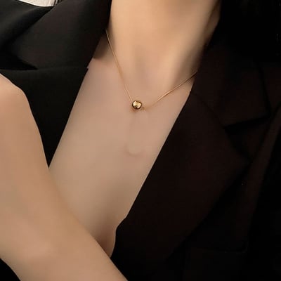 Picture of Korean Elegant Pearl Necklace For Women - Gold