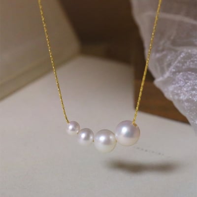 Picture of Korean Girls Ins Pearl Necklace Pendant Clavicle Chain