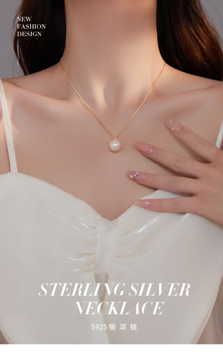 Picture of Korean style new necklace for stylish girl/women Necklace - Golden & White