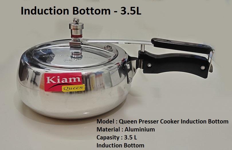 Picture of Kiam Queen Pressure Cooker 3.5 Liter Induction Bottom Silver
