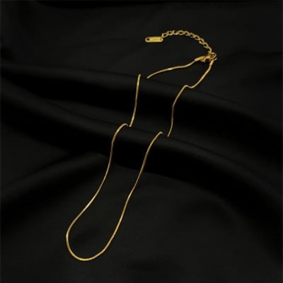Picture of Trendy Fashion Snake Chain Necklaces for Women - Gold