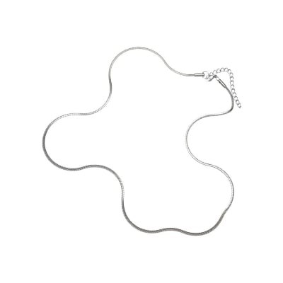 Picture of Snake Stainless Steel Chain Necklace For Woman - Silver
