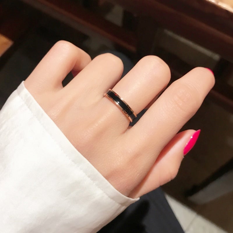 Picture of Silver Stainless Steel Finger Ring For Men - Ring Women - White