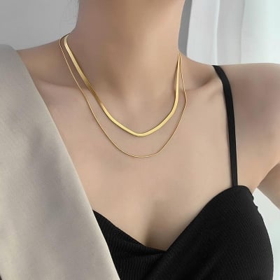 Picture of Jewelery Premium Quality Gold Colour Long Chain For Women- Chain For Girls - Gold