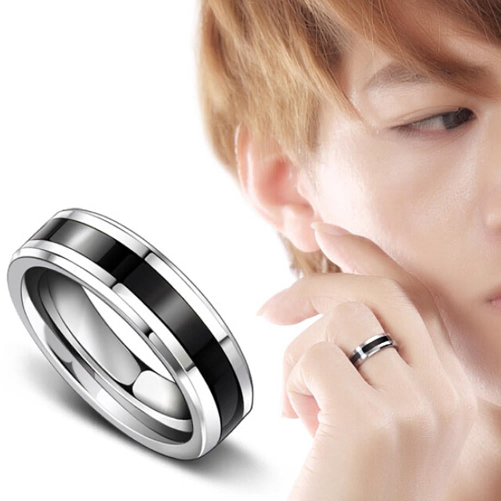 Picture of Simple and women stainless steel creative Finger ring - White