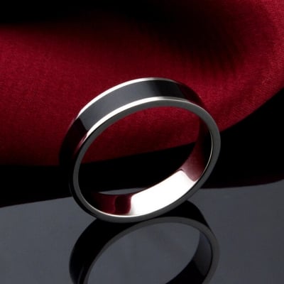 Picture of Simple and women stainless steel creative Finger ring - White