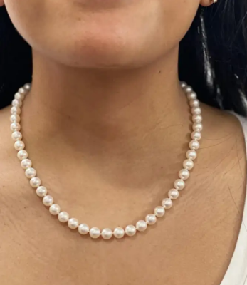 Picture of Simple Pearl Chain Women Dating Wedding Tavelling - White