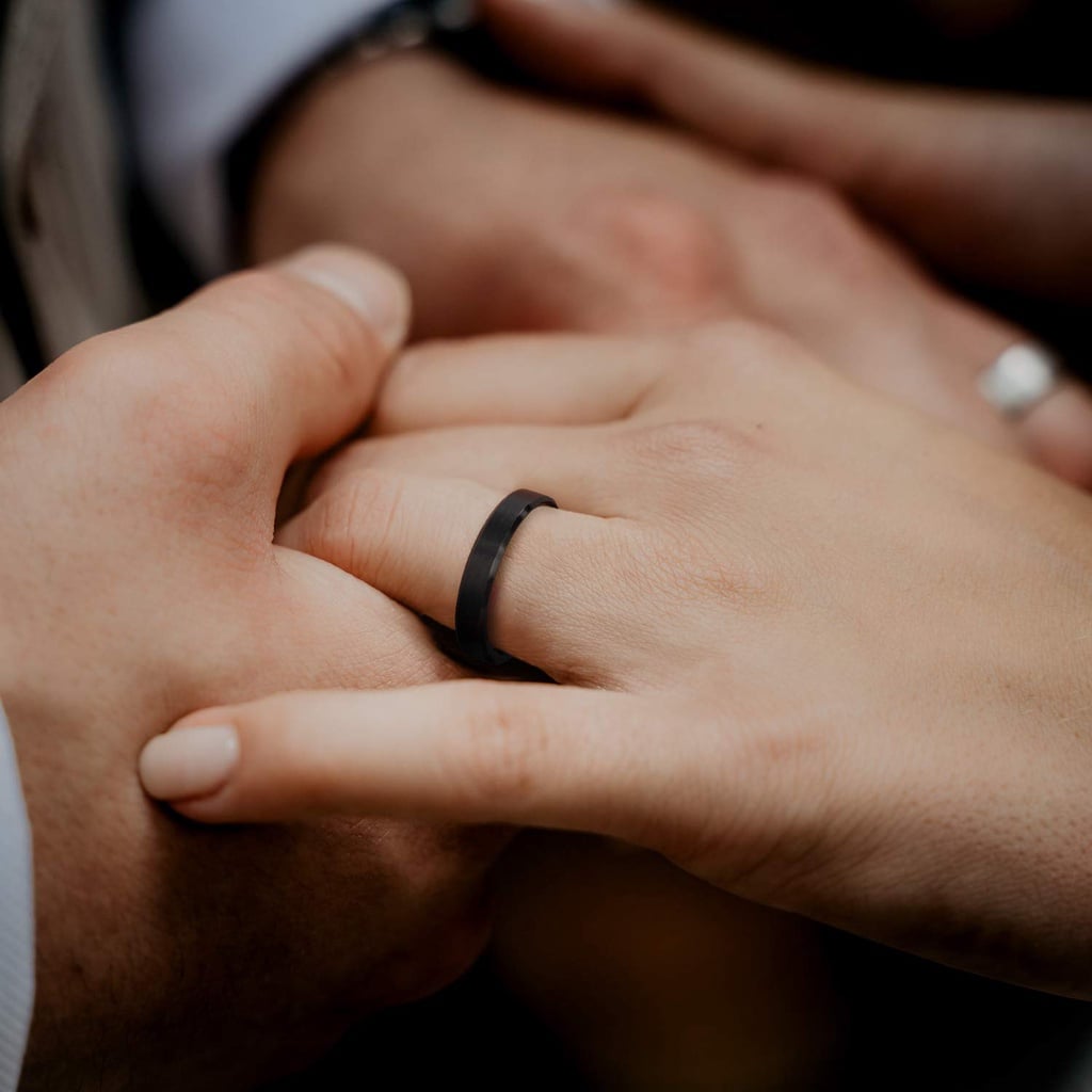 Picture of Black Stainless Steel Cross Men Ring - Black