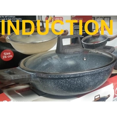 Picture of Kiam Die-casting 28cm Karai With Glass Lid (Induction) DIECAST28