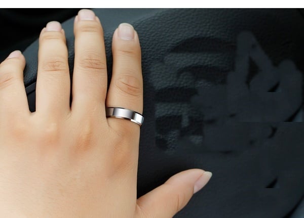 Picture of New Fashion Titanium Steel Type Ring- Silver - Silver