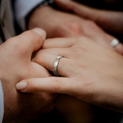 Picture of New Fashion Titanium Steel Type Ring- Silver - Silver