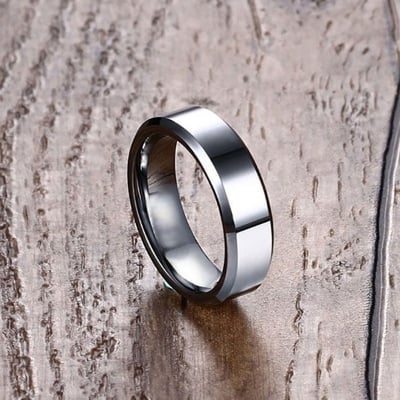 Picture of New Fashion Titanium Steel Type Ring- Silver - Silver