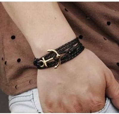 Picture of Anchor Bracelet - Black