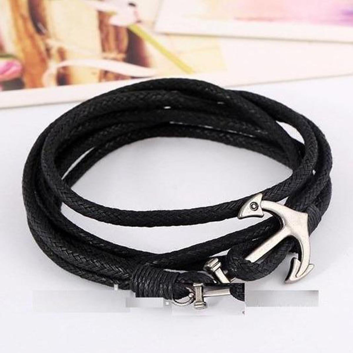 Picture of Anchor Bracelet - Black