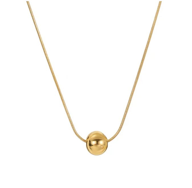 Picture of Minimalist Single Pearl Necklace stylish Girls - Gold