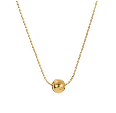 Picture of Minimalist Single Pearl Necklace stylish Girls - Gold