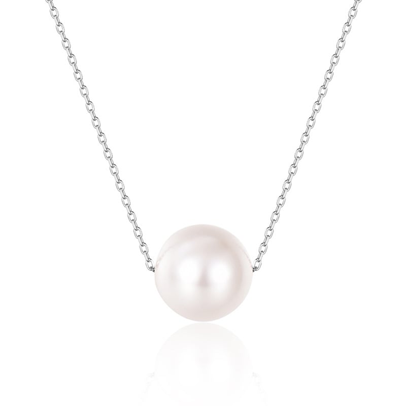 Picture of Pearl Stylish Client Necklace for Ladies - Silver