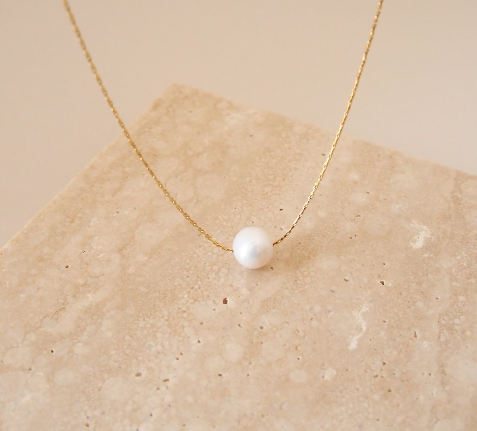 Picture of Simple Pearl Chain Necklace Women Fashion