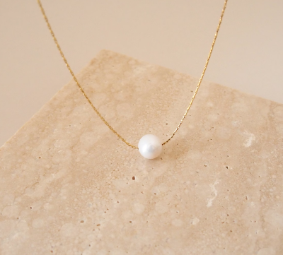 Picture of Simple Pearl Chain Necklace Women Fashion